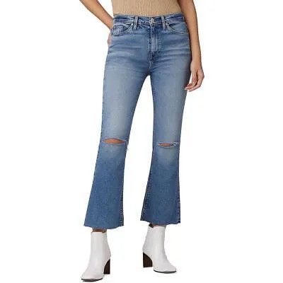 Женские расклешенные джинсы Hudson с высокой талией и потертостями BHFO 2292