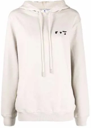 Off-White худи с тисненым логотипом