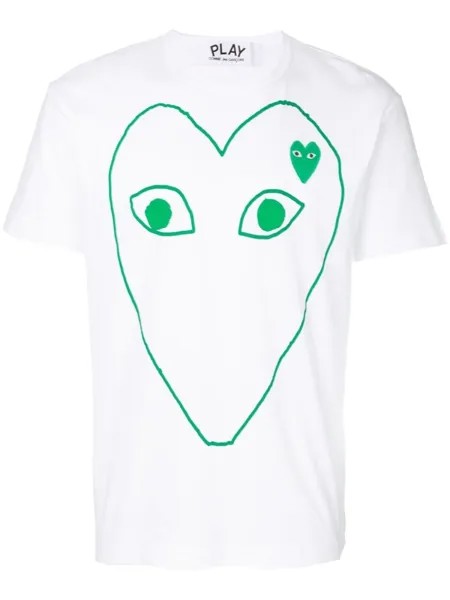 Comme Des Garçons Play футболка с принтом, белый