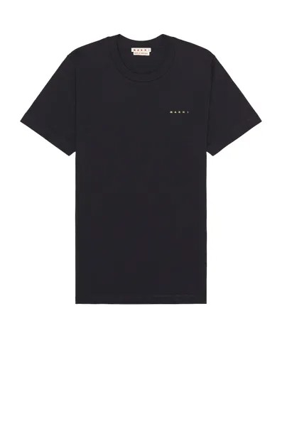 Футболка Marni, цвет Blue & Black