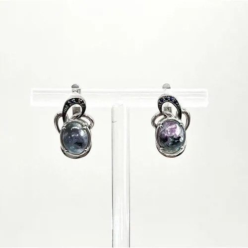 Серьги Кристалл Мечты, серебро, 925 проба, александрит