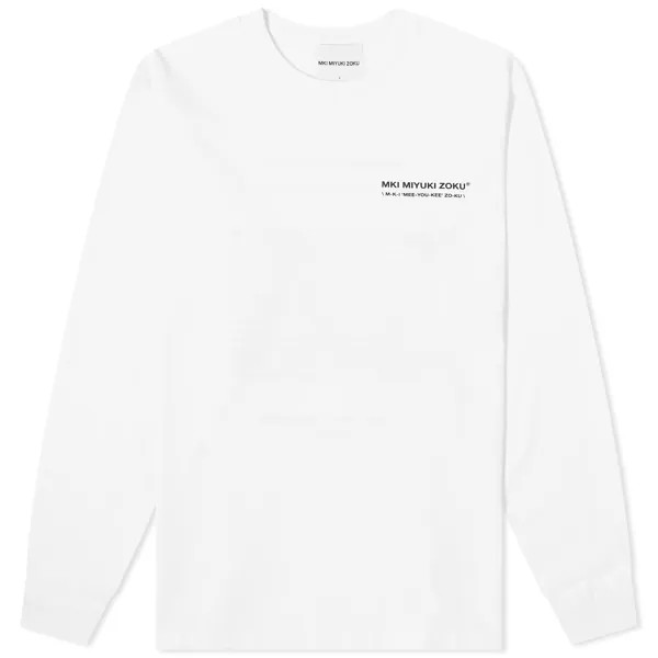 Футболка Mki Long Sleeve Phonetic, белый