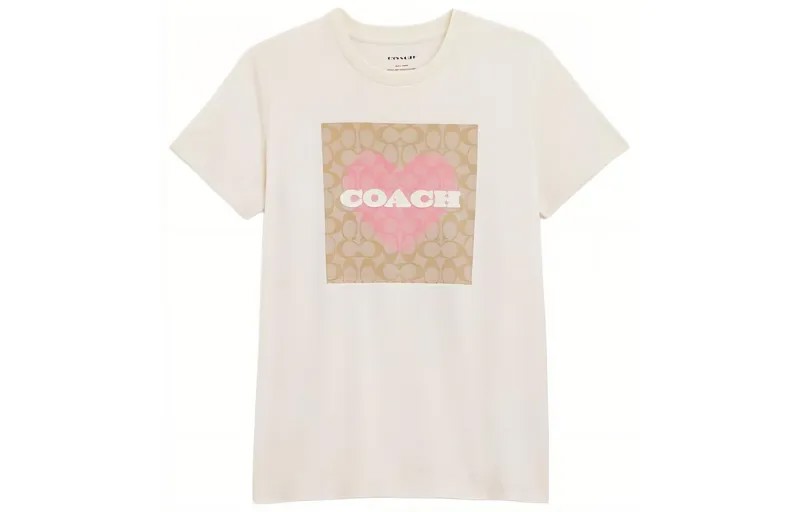 Футболка женская кремовая Coach