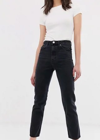 Черные выбеленные джинсы прямого кроя из переработанного материла ASOS DESIGN Tall Florence authentic-Черный