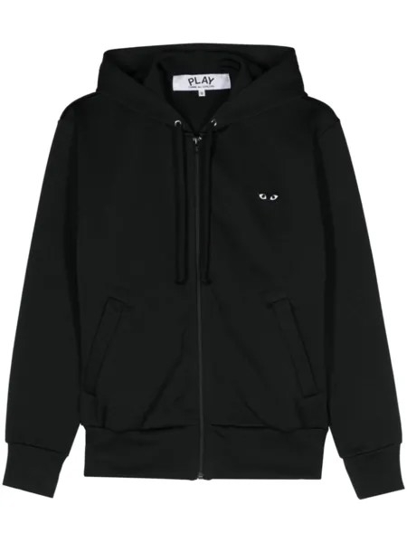 Comme Des Garçons Play худи на молнии с нашивкой, черный