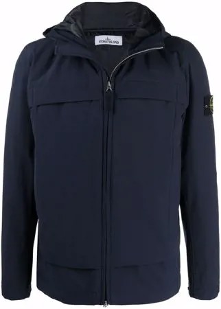 Stone Island бомбер на молнии с логотипом