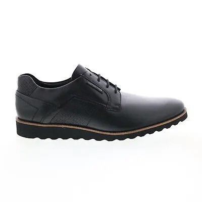 Мужские черные кожаные оксфорды и туфли на шнуровке Mephisto Vitorino с простым носком 7,5