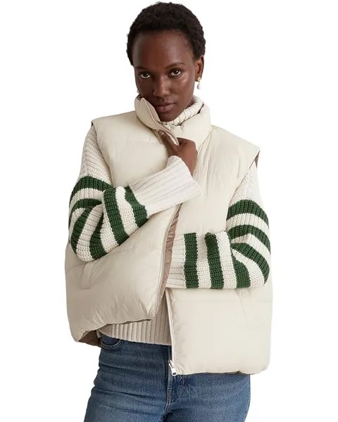 Утепленный жилет Madewell Reversible Puffer, экрю