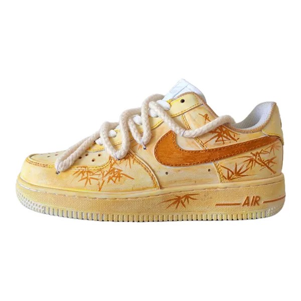 Кроссовки Nike Air Force 1 Skateboarding Shoes Women's Low-top Yellow, желтый