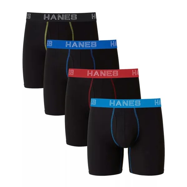 Эластичные боксеры из 4 пар Big & Tall Ultimate Hanes