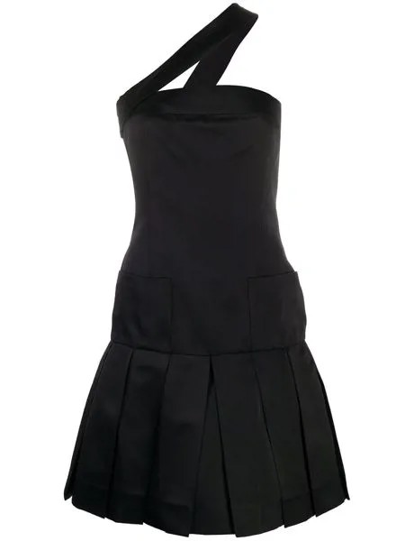 Chanel Pre-Owned платье на одно плечо со складками на подоле