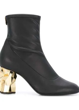 Giuseppe Zanotti gold heel ankle boots