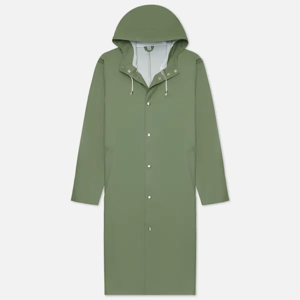 Мужская куртка дождевик Stutterheim Stockholm Long зелёный, Размер XS