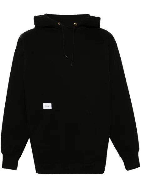 WTAPS худи Cut & Sew с вышивкой, черный