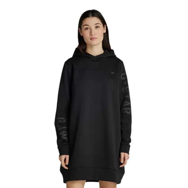 Короткое платье G-Star Multi Gr Loose Long Sleeve, черный