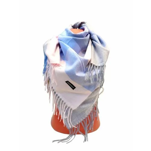 Платок Cashmere, розовый, фиолетовый, голубой, серый