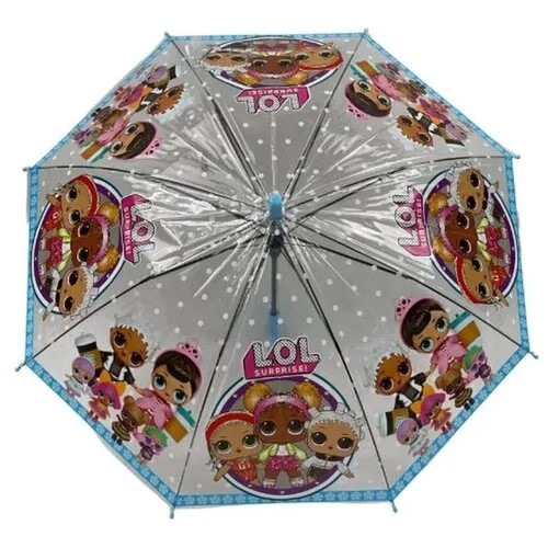 Детский зонтик. Зонтик со свистком. Зонтик прозрачный с куколками ЛоЛ