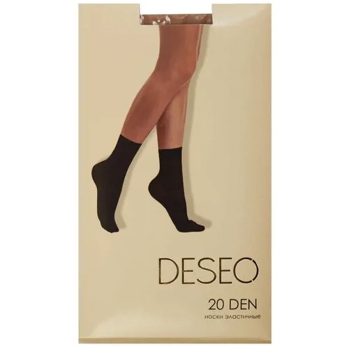 Бежевые капроновые носки Deseo, цвет светло-бежевый, размер one size