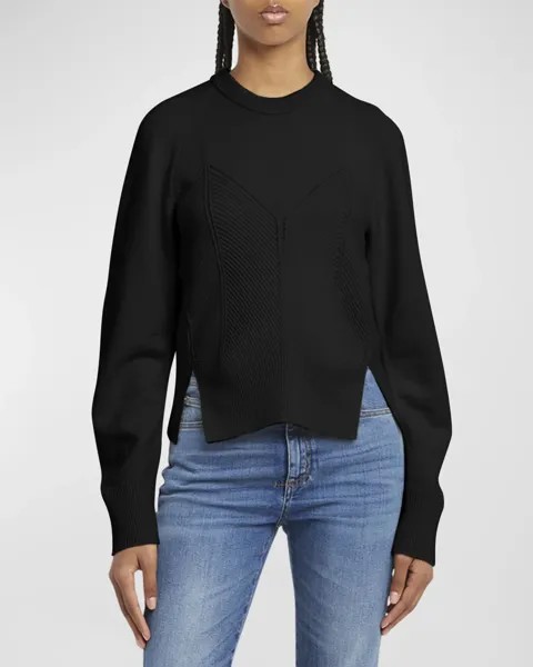 Свитер с корсетным швом из смеси кашемира Alexander McQueen, цвет Black