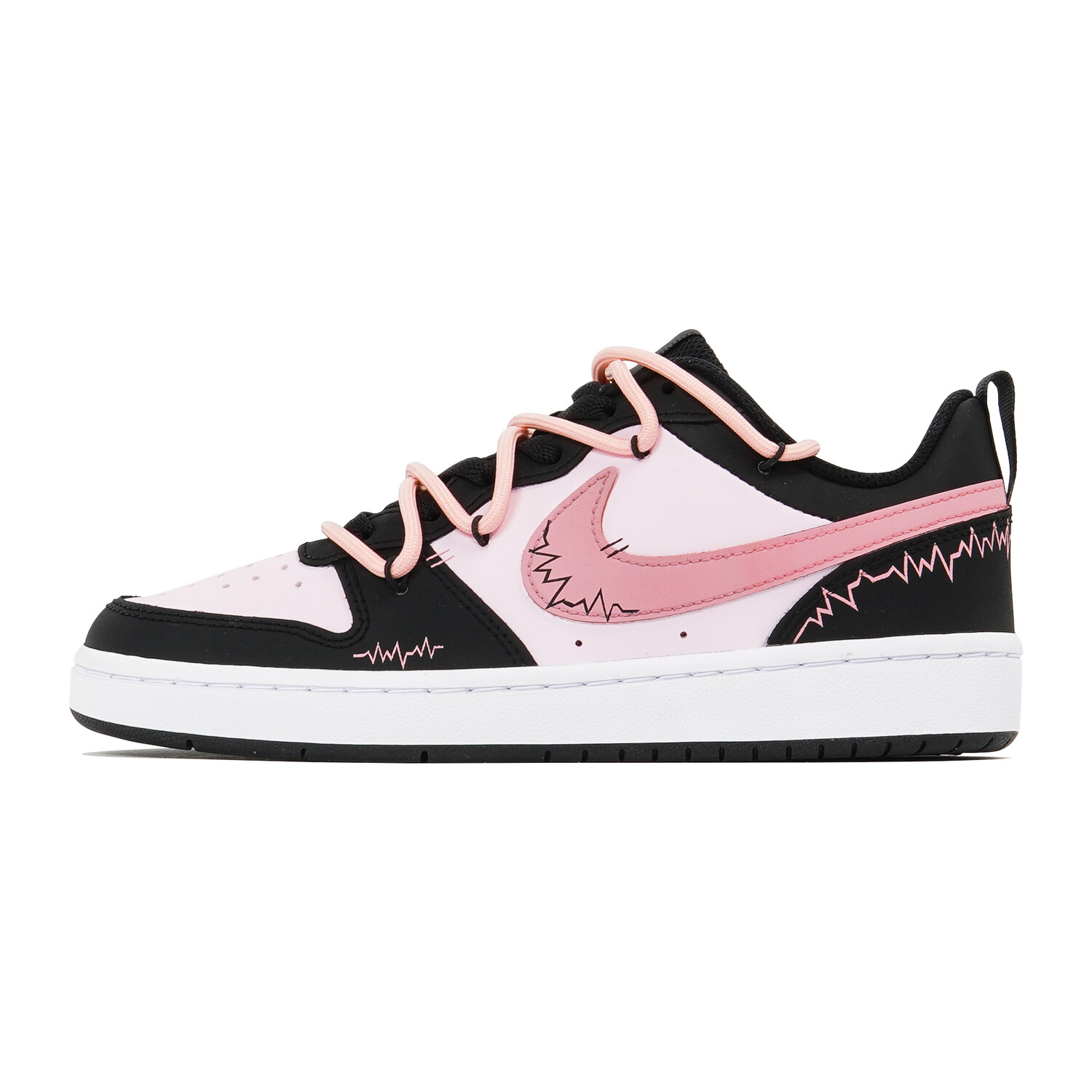 Кроссовки Nike Court Borough Skateboarding Shoes Women's Low-top Pink, черный/розовый
