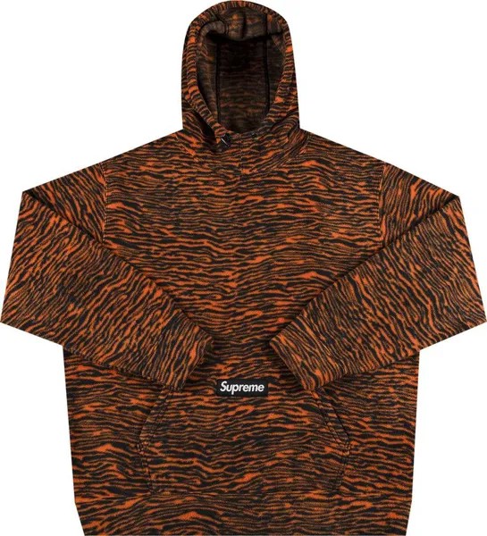 Толстовка Supreme Polartec Hooded Sweatshirt 'Tiger', оранжевый