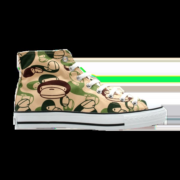 Кроссовки BAPE Apesta FS-010 Low 'Green Camo', зеленый