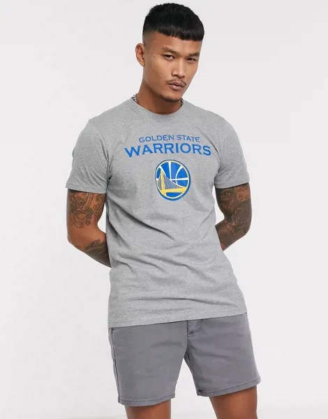 Серая футболка с логотипом New Era NBA Golden State Warriors-Серый