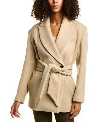 Iro Oneria Шерстяное пальто женское коричневое 32