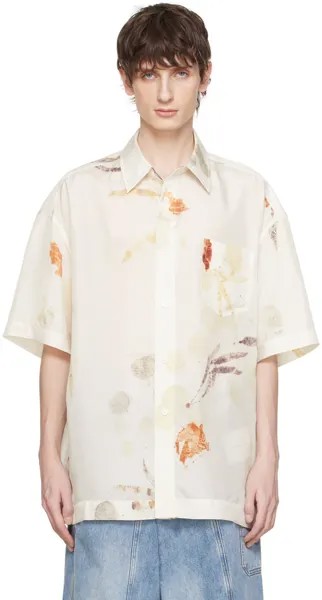 Белая рубашка растительного цвета Feng Chen Wang