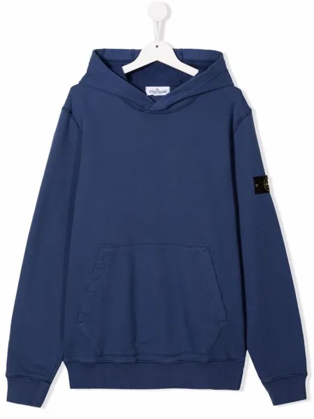 Stone Island Junior худи с нашивкой-логотипом