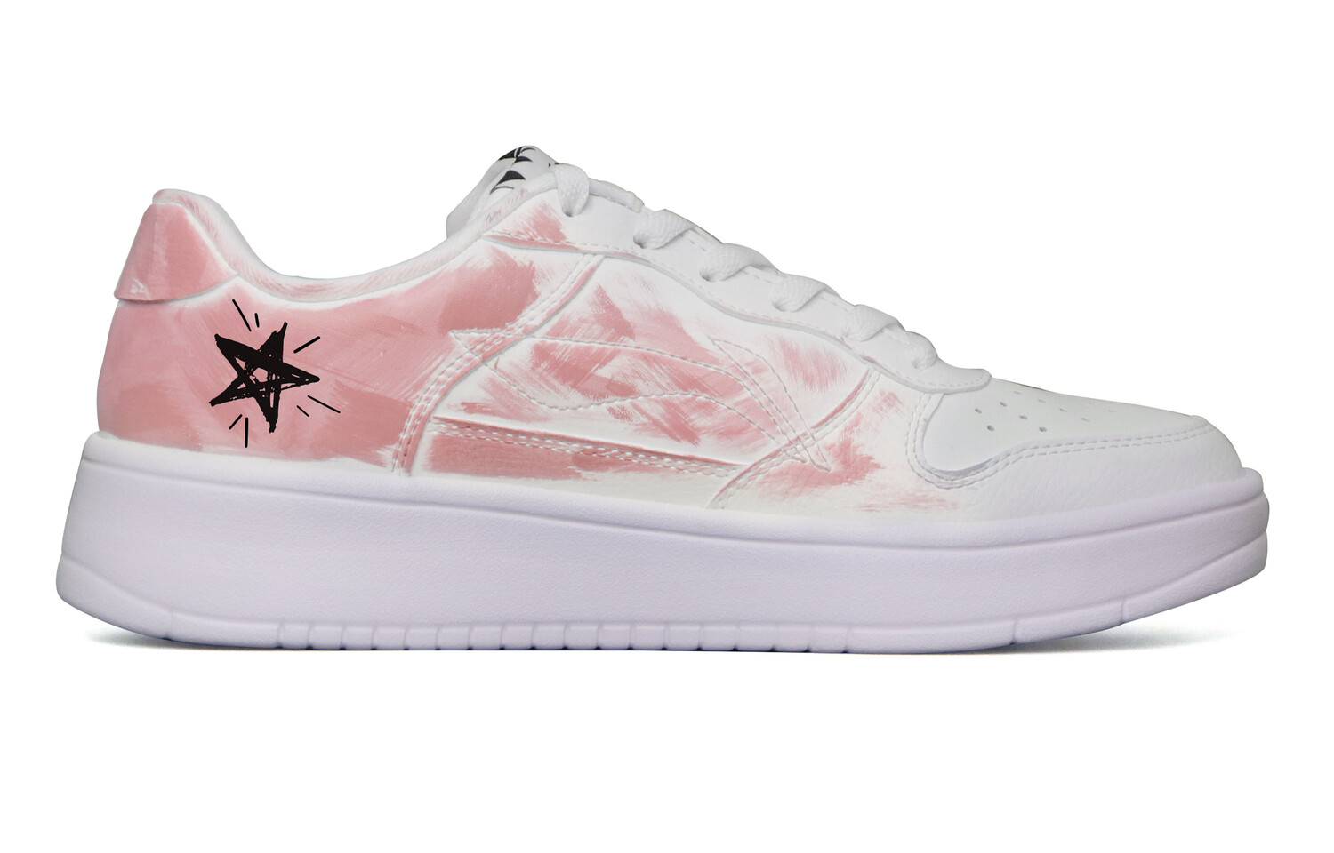 Кроссовки LINING Pontoon Boats Skateboarding Shoes Women's Low-top White/Pink, белый