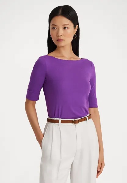 Базовая футболка Lauren Ralph Lauren JUDY ELBOW SLEEVE, цвет purple jasper