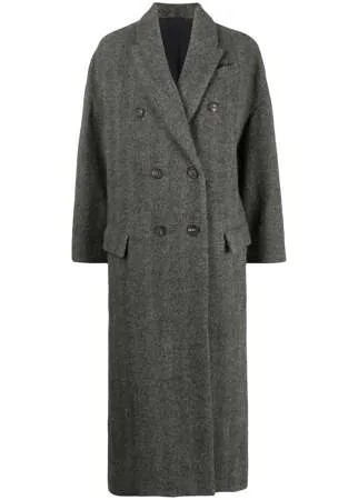 Brunello Cucinelli двубортное пальто средней длины