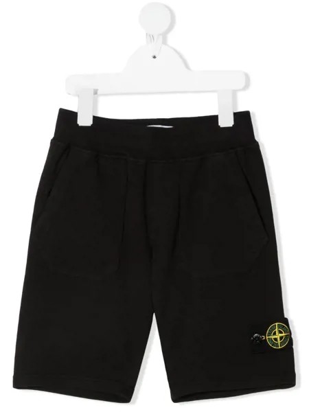 Stone Island Junior спортивные шорты с нашивкой-логотипом
