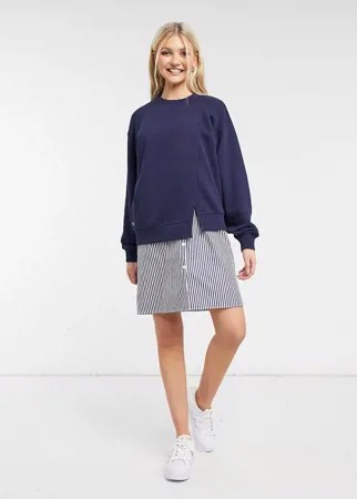 Зеленое платье-свитшот «2 в 1» Lacoste-Многоцветный