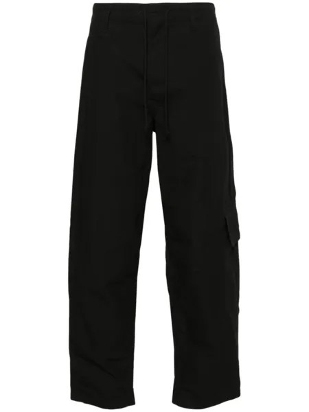Yohji Yamamoto брюки A-Side Tuck широкого кроя, черный