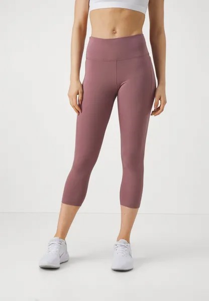 Леггинсы FAST CROP Nike, цвет smokey mauve/reflective silver