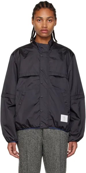 Черная куртка со съемными рукавами Thom Browne