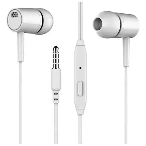 Наушники Sports Bass с микрофоном / 3.5 JACK / Белые / Гарнитура / Внутриканальные