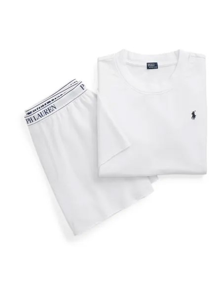 Пижама Polo Ralph Lauren Short Sleeve Shirt & Short Set, белый