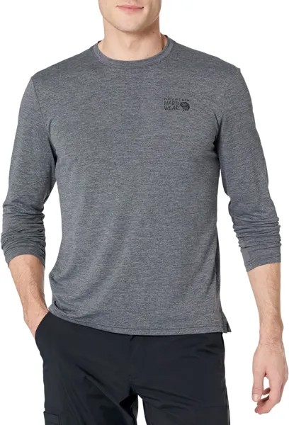 Футболка Mountain Hardwear SunblockerLong Sleeve, цвет Dark Storm Heather