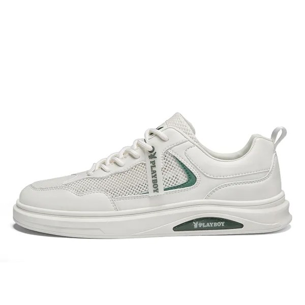 Кроссовки Playboy Skateboarding Shoes Men Low-top, цвет White Orchid - Versatile Style