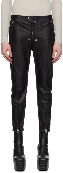 Черные кожаные брюки Luxor Rick Owens, цвет Black