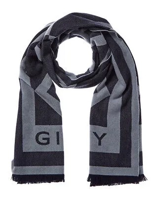 Женский палантин из смеси шерсти и кашемира, черный, от Givenchy G Monogram
