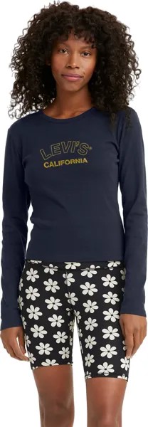 Лонгслив женский Levi's Women GRAPHIC Long Sleeve RICKIE TEE синий 46 RU