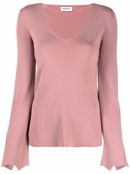 DONDUP draped long-sleeve knitted top