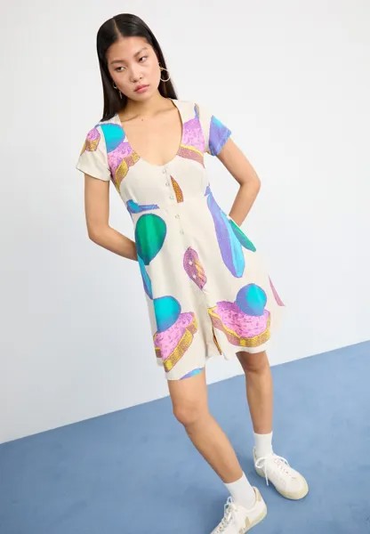 Платье-рубашка Malice Dress Obey Clothing, кремовый
