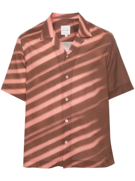 Paul Smith рубашка с абстрактным принтом, розовый