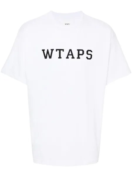 WTAPS футболка с нашивкой-логотипом, белый