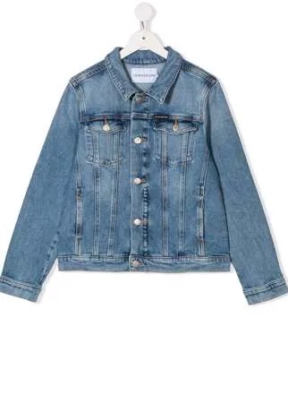 Calvin Klein Kids джинсовая куртка с эффектом потертости